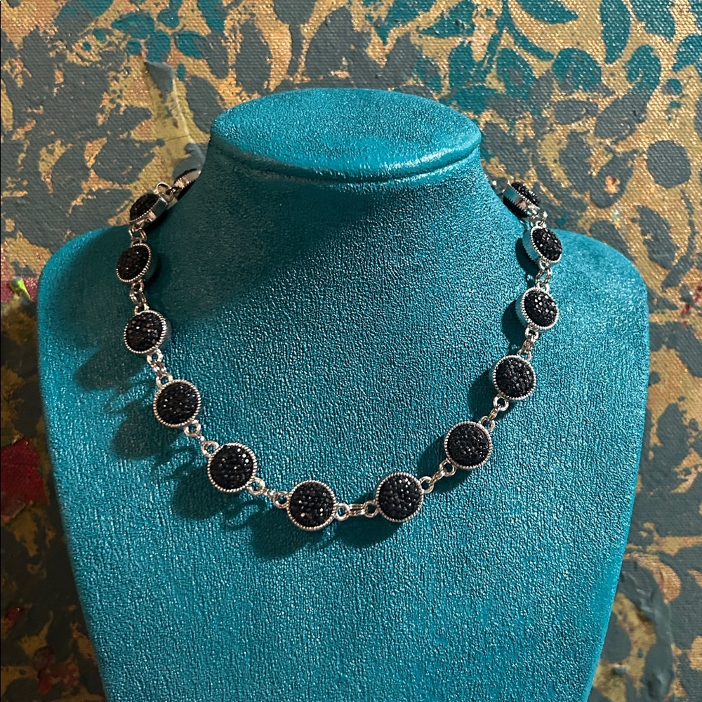 Elegant Black and Silver Choker